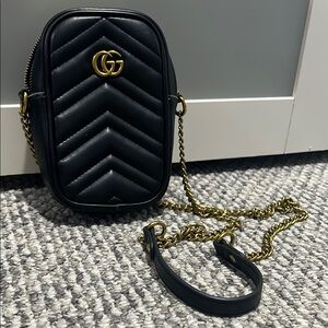 Black Quilted Crossbody Bag